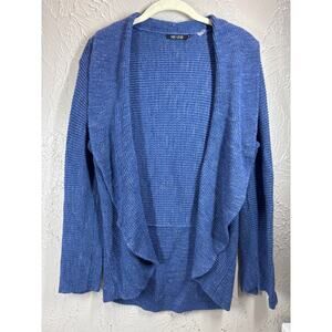 Nic & Zoe Cotton Rayon Blend Cardigan Open Front Waterfall Womens Size Medium